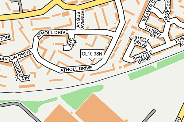OL10 3SN map - OS OpenMap – Local (Ordnance Survey)
