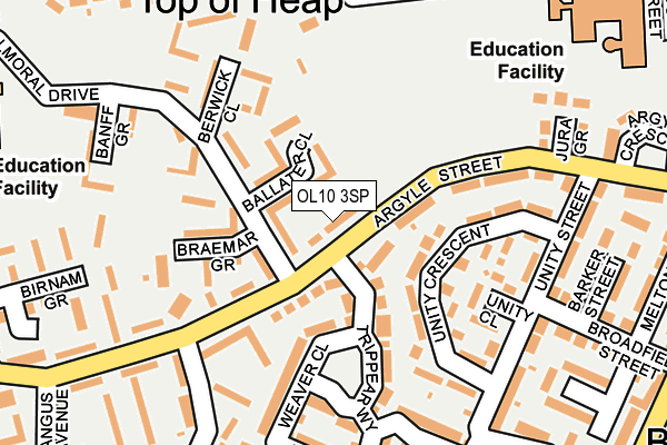 OL10 3SP map - OS OpenMap – Local (Ordnance Survey)