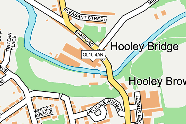 OL10 4AR map - OS OpenMap – Local (Ordnance Survey)