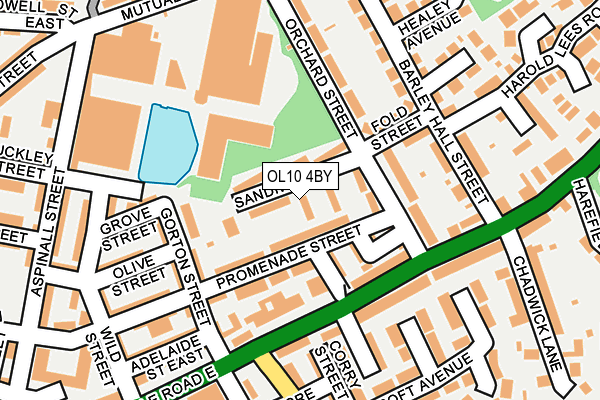 OL10 4BY map - OS OpenMap – Local (Ordnance Survey)