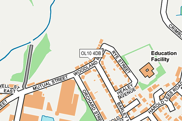 OL10 4DB map - OS OpenMap – Local (Ordnance Survey)