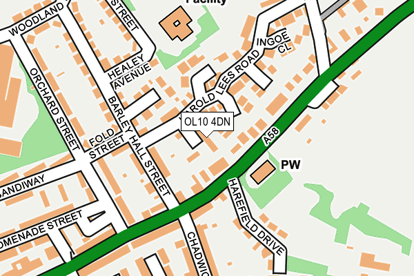 OL10 4DN map - OS OpenMap – Local (Ordnance Survey)