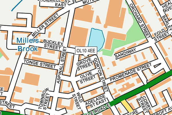 OL10 4EE map - OS OpenMap – Local (Ordnance Survey)