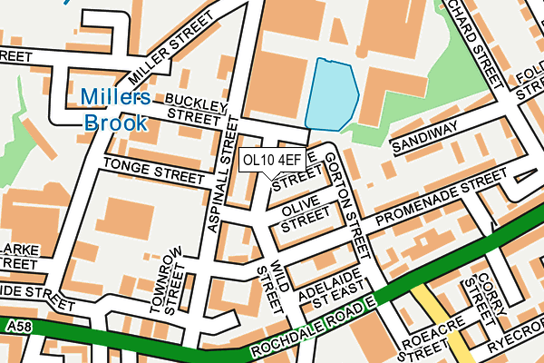 OL10 4EF map - OS OpenMap – Local (Ordnance Survey)