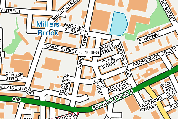 OL10 4EG map - OS OpenMap – Local (Ordnance Survey)