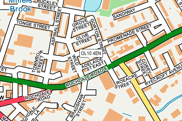 OL10 4EN map - OS OpenMap – Local (Ordnance Survey)