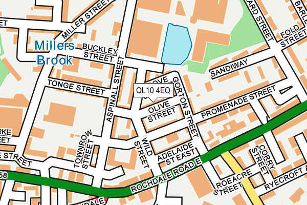 OL10 4EQ map - OS OpenMap – Local (Ordnance Survey)