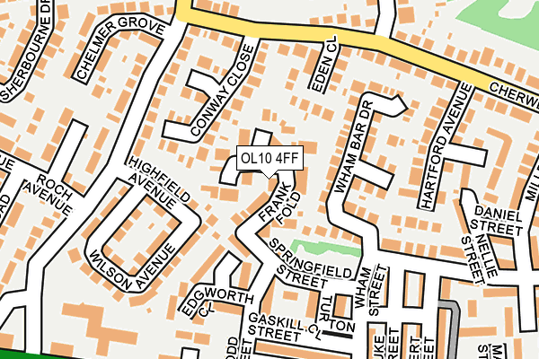 OL10 4FF map - OS OpenMap – Local (Ordnance Survey)