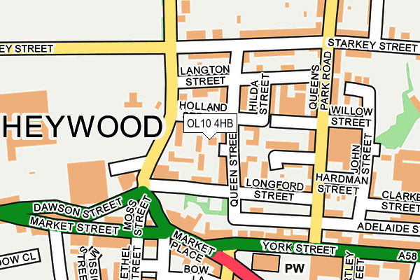 OL10 4HB map - OS OpenMap – Local (Ordnance Survey)