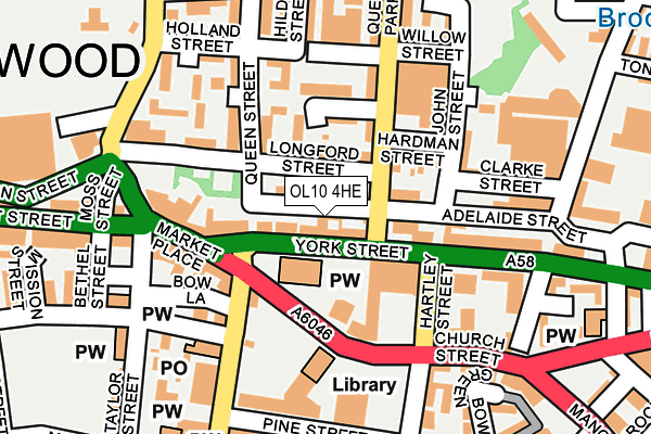 OL10 4HE map - OS OpenMap – Local (Ordnance Survey)