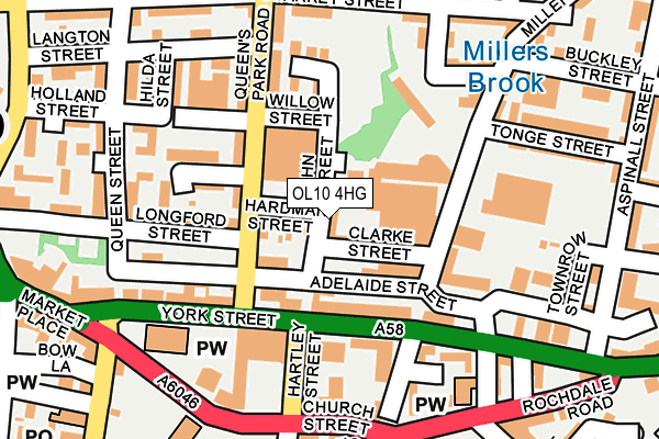 OL10 4HG map - OS OpenMap – Local (Ordnance Survey)