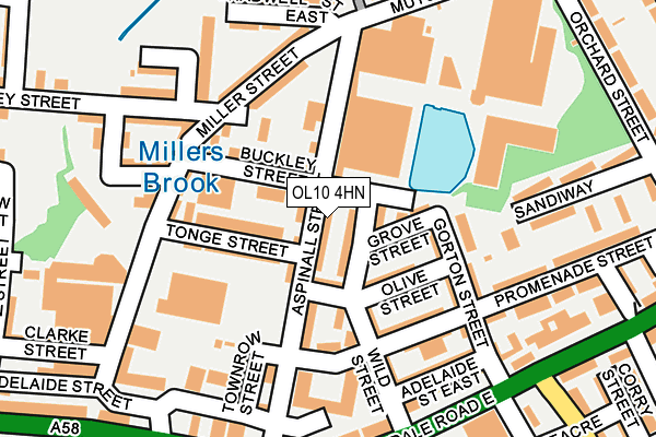 OL10 4HN map - OS OpenMap – Local (Ordnance Survey)