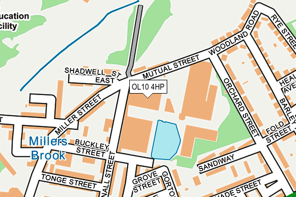 OL10 4HP map - OS OpenMap – Local (Ordnance Survey)