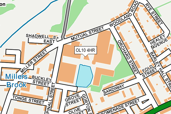 OL10 4HR map - OS OpenMap – Local (Ordnance Survey)