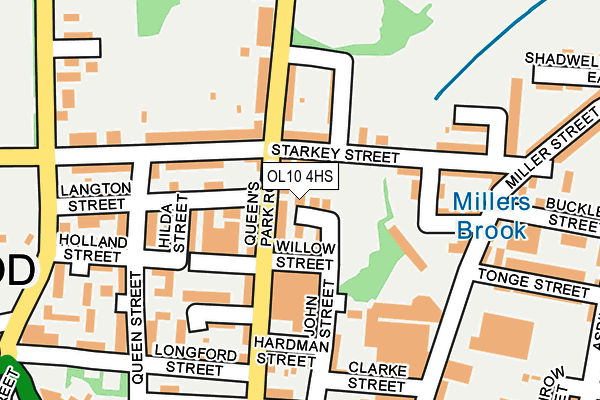 OL10 4HS map - OS OpenMap – Local (Ordnance Survey)