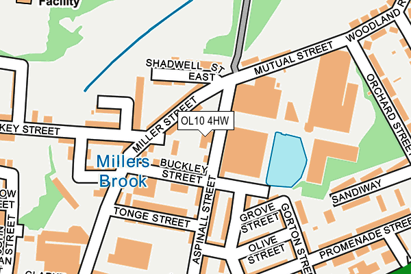 OL10 4HW map - OS OpenMap – Local (Ordnance Survey)