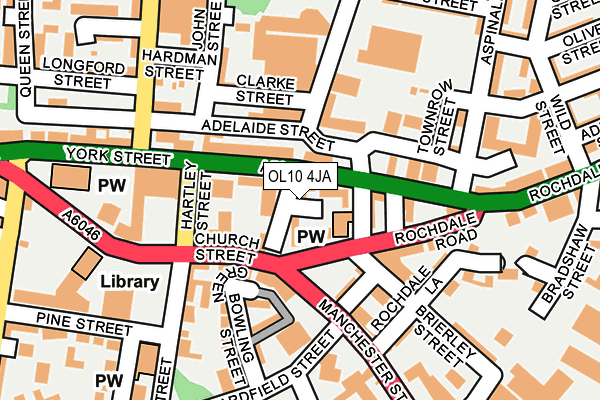 OL10 4JA map - OS OpenMap – Local (Ordnance Survey)