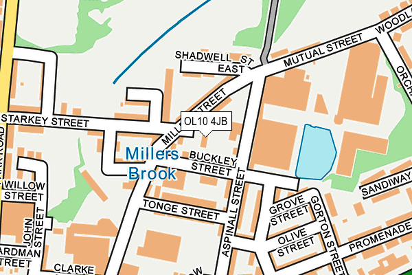 OL10 4JB map - OS OpenMap – Local (Ordnance Survey)