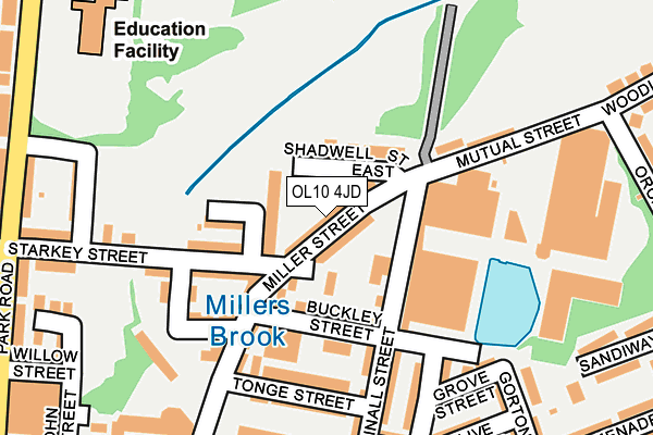 OL10 4JD map - OS OpenMap – Local (Ordnance Survey)