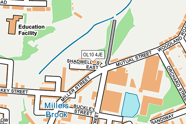 OL10 4JE map - OS OpenMap – Local (Ordnance Survey)