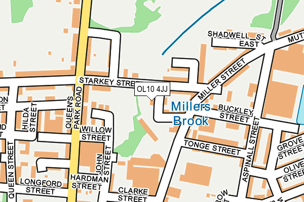 OL10 4JJ map - OS OpenMap – Local (Ordnance Survey)