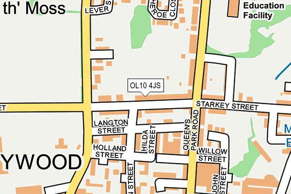 OL10 4JS map - OS OpenMap – Local (Ordnance Survey)