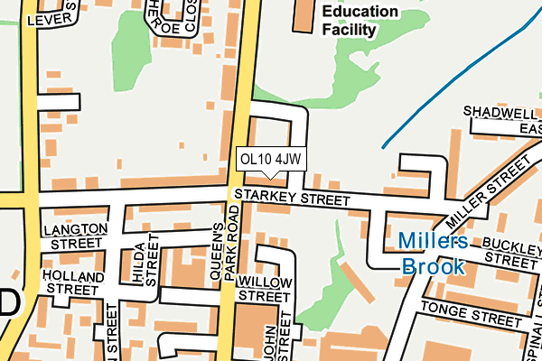 OL10 4JW map - OS OpenMap – Local (Ordnance Survey)