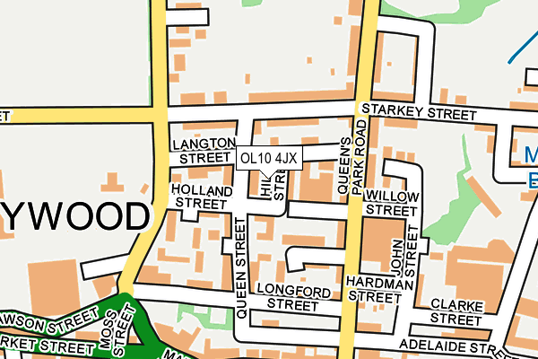 OL10 4JX map - OS OpenMap – Local (Ordnance Survey)