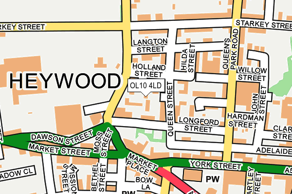 OL10 4LD map - OS OpenMap – Local (Ordnance Survey)