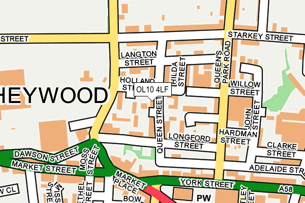 OL10 4LF map - OS OpenMap – Local (Ordnance Survey)