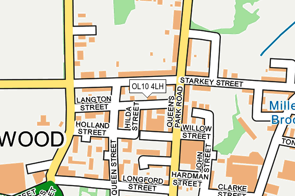 OL10 4LH map - OS OpenMap – Local (Ordnance Survey)