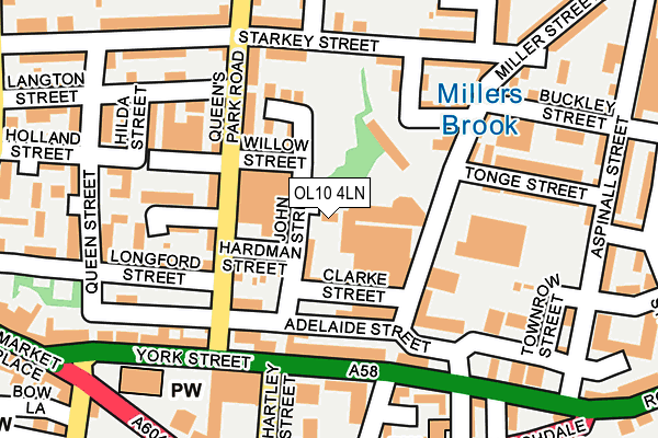 OL10 4LN map - OS OpenMap – Local (Ordnance Survey)