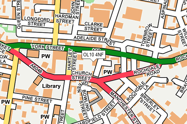 OL10 4NF map - OS OpenMap – Local (Ordnance Survey)