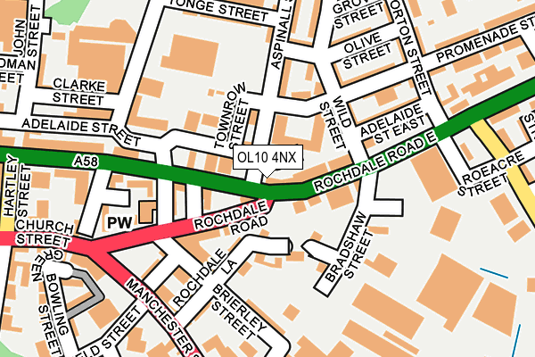 OL10 4NX map - OS OpenMap – Local (Ordnance Survey)