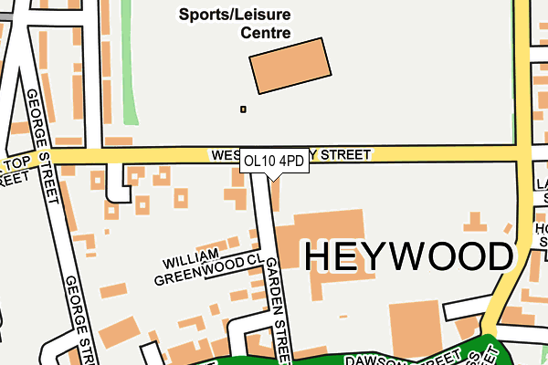 OL10 4PD map - OS OpenMap – Local (Ordnance Survey)