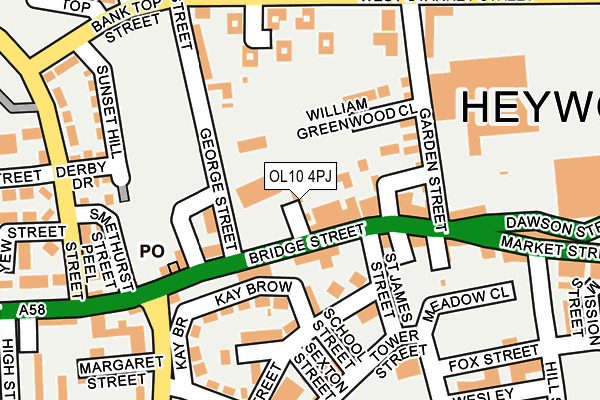 OL10 4PJ map - OS OpenMap – Local (Ordnance Survey)