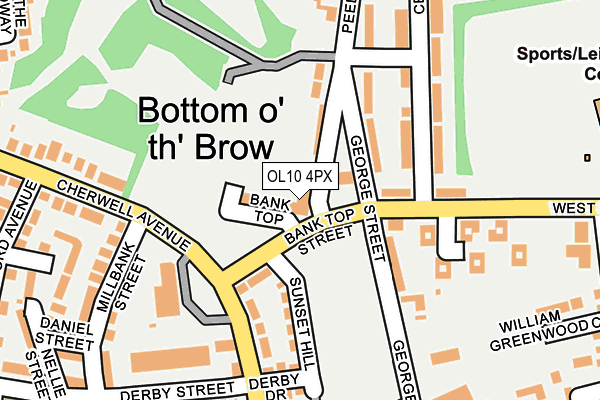 OL10 4PX map - OS OpenMap – Local (Ordnance Survey)