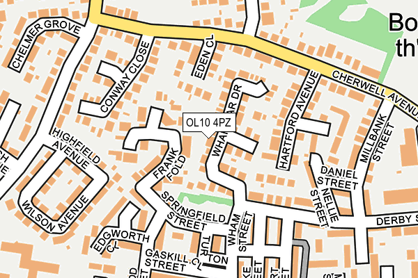 OL10 4PZ map - OS OpenMap – Local (Ordnance Survey)