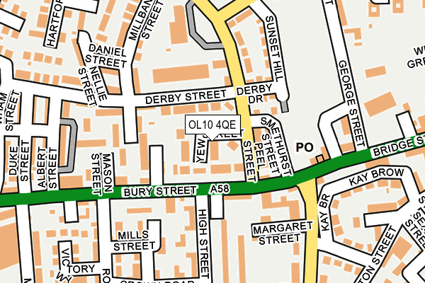 OL10 4QE map - OS OpenMap – Local (Ordnance Survey)