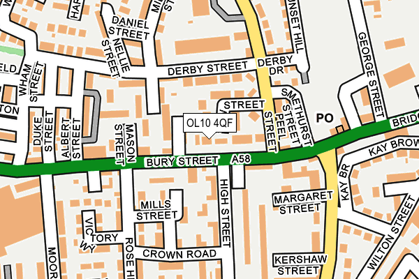 OL10 4QF map - OS OpenMap – Local (Ordnance Survey)