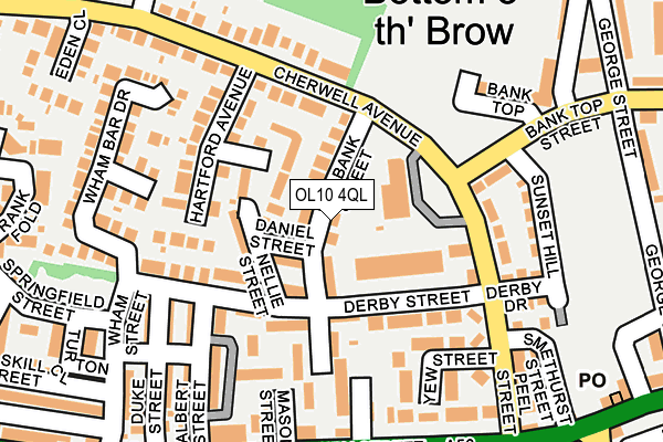 OL10 4QL map - OS OpenMap – Local (Ordnance Survey)