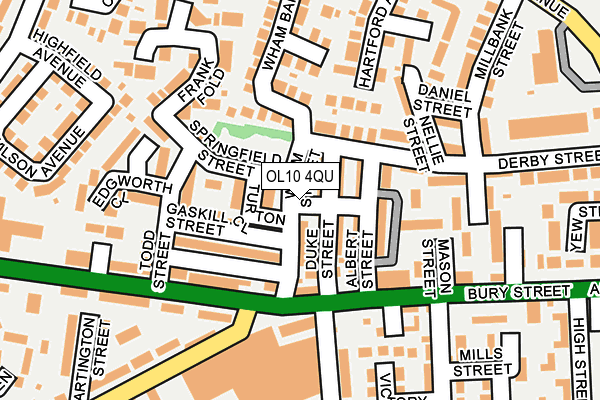 OL10 4QU map - OS OpenMap – Local (Ordnance Survey)