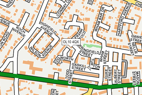 OL10 4QX map - OS OpenMap – Local (Ordnance Survey)