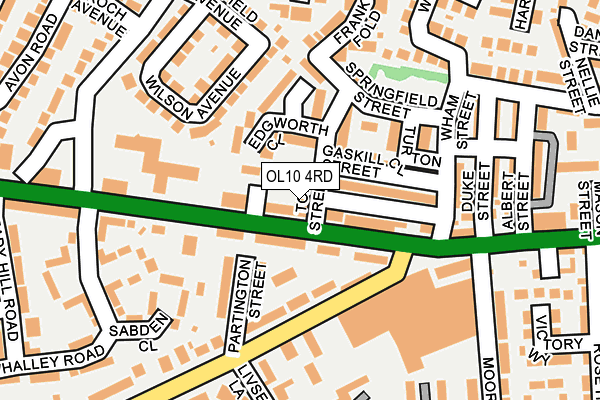 OL10 4RD map - OS OpenMap – Local (Ordnance Survey)