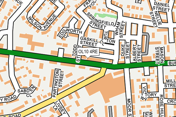 OL10 4RE map - OS OpenMap – Local (Ordnance Survey)