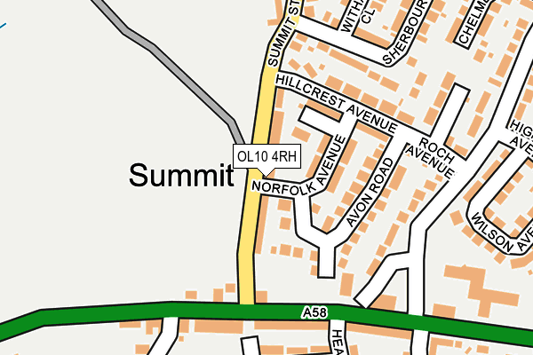 OL10 4RH map - OS OpenMap – Local (Ordnance Survey)