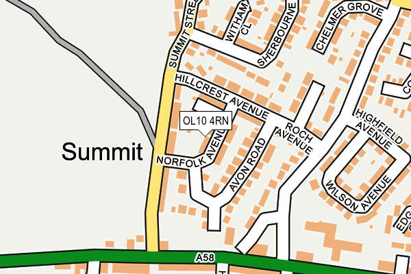 OL10 4RN map - OS OpenMap – Local (Ordnance Survey)