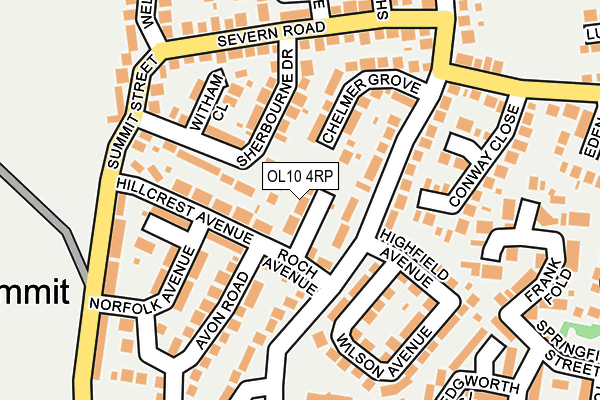 OL10 4RP map - OS OpenMap – Local (Ordnance Survey)