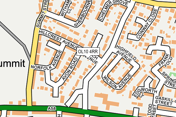 OL10 4RR map - OS OpenMap – Local (Ordnance Survey)