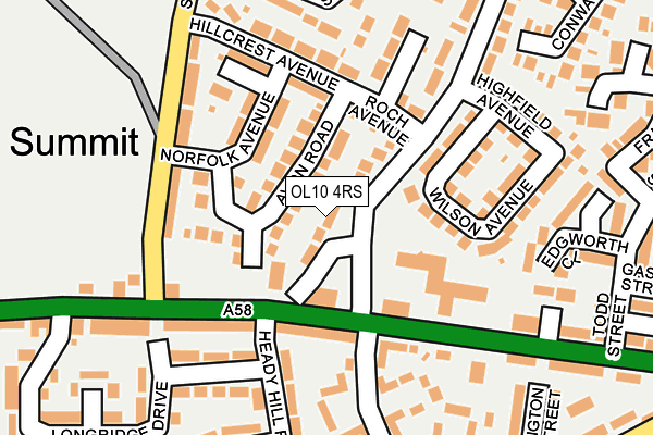 OL10 4RS map - OS OpenMap – Local (Ordnance Survey)